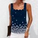 thumbnail image 2 of Camisa sin mangas con cuello cuadrado estampado de moda informal para mujer Fridja  gh1800, 2 of 4