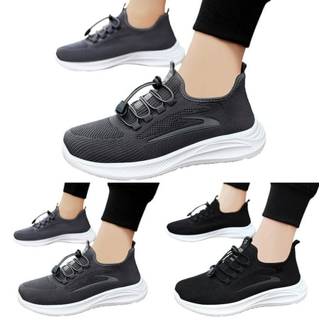 

LYCAQL Men Shoes Fashion Summer Men Sports Shoes Flat Soft Bottom Non Slip Mesh Upper Breathable Comfortable Air 1 07 Mens Sneaker (Black 11)