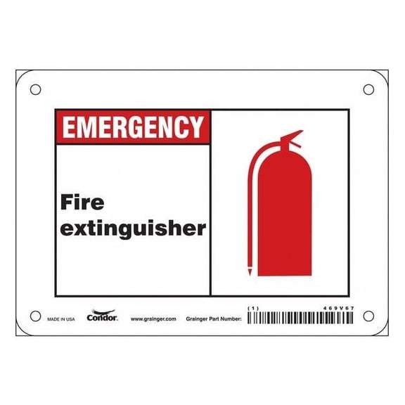 Condor Safety Sign,5 in x 7 in,Polyethylene 469V67