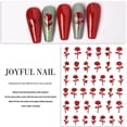 thumbnail image 3 of 8 hojas de pegatinas para uñas, pegatinas autoadhesivas rojas para decoración de uñas, suministros de decoración de manicura DIY, accesorios para mujeres y niñas, 3 of 6