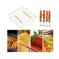 thumbnail image 4 of Stainless Steel AirFryer Grill Rack 8 Inch Versatile Square Roasting Grill with Skewers Baking Tray AirFryers Holder, 4 of 8
