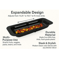 thumbnail image 2 of Over the Sink Extendable Collapsible Colander, BPA-Free Food Grade Plastic Strainer for Fruits, Veggies, Pasta – Black, 14.25" to 19.5" Adjustable, 2 of 5
