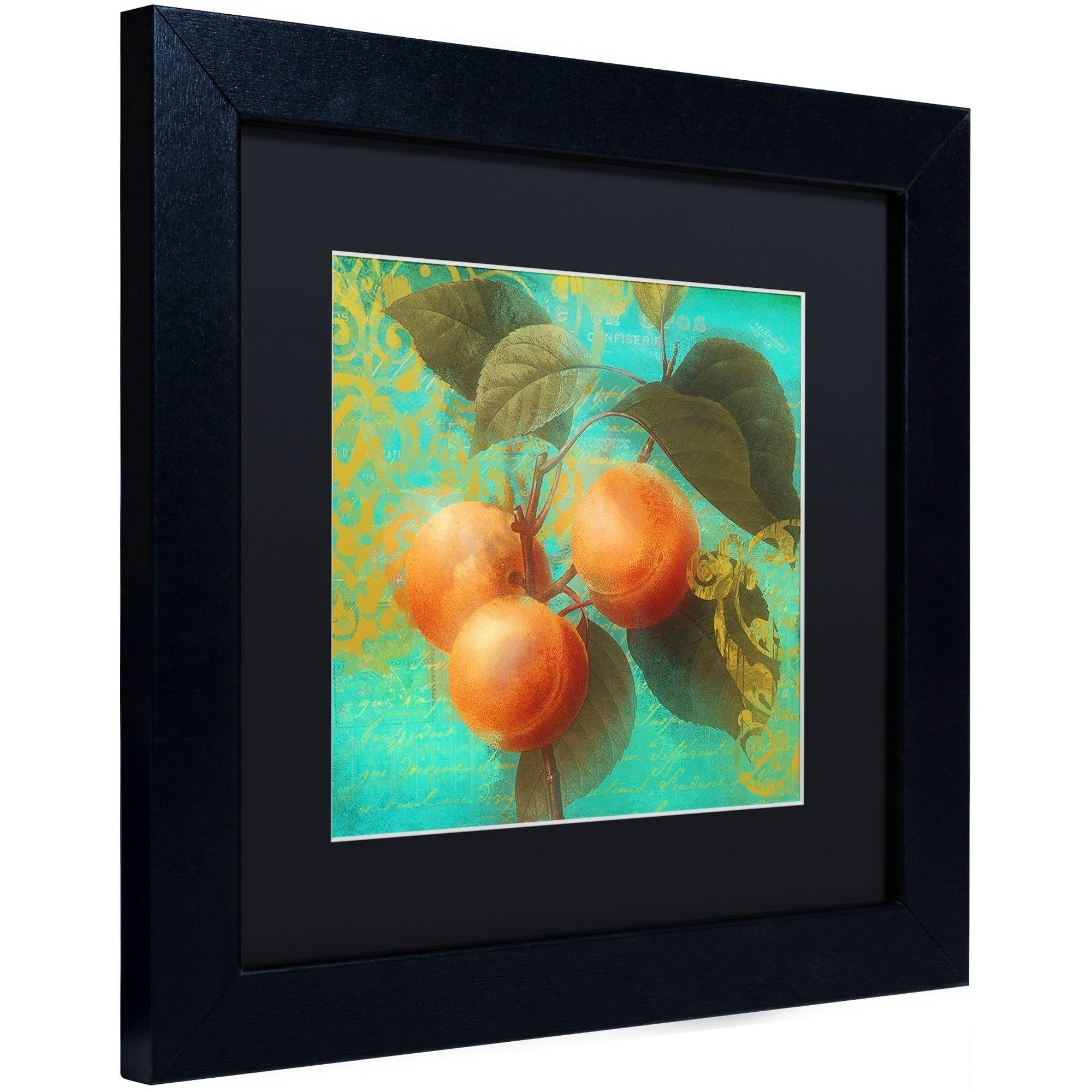 Trademark Fine Art "Glowing Fruits II" Canvas Art by Color Bakery Black Matte, Black Frame