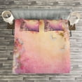 thumbnail image 3 of Ambesonne Art Quilted Bedspread Set 3 Pcs, Enchanted Blossom Petals, King Size, Pale Pink Peach, 3 of 3