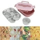 thumbnail image 5 of Haofy Caja Bento, Fiambrera de Acero Inoxidable 304, Caja Bento con Compartimentos, Caja Bento Portátil de 4 Rejillas, Recipiente de Almacenamiento de Alimentos para Estudiantes Y Adultos(Rosa) Ecomeon no, 5 of 6