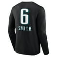 thumbnail image 3 of Men's DeVonta Smith Black Philadelphia Eagles Team Wordmark Player Name & Number Long Sleeve T-Shirt, 3 of 3