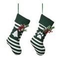 thumbnail image 7 of Knitted Christmas Stocking, Embroidery Christmas Trees Snowflake Paw Custom Needlepoint Stockings Set, Family Stocking for Fireplace,Christmas Holiday Decorations, 7 of 7