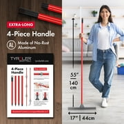 Tyroler Bright Tools Push&Pull Floor Squeegee | 17.3 Head Made of 100% Silicone | Anti-Rust Handle