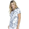 thumbnail image 7 of Dickies Dynamix Medical Scrubs Top for Women V-Neck DK602, XS, Modern Marble, 7 of 7