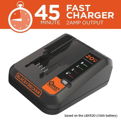 BLACK+DECKER 20V Lithium-Ion Battery Charger BDCAC202B - The Home Depot