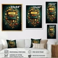thumbnail image 4 of Designart "Cassette Monster Pop Art II" Fashion Framed Wall Art - Modern Colorful Cassette Tapes Entryway Framed Wall Art Print, 4 of 6