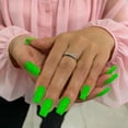 thumbnail image 1 of Uñas postizas adhesivas JOYVVEW medianas largas cuadradas verde 24 piezas, 1 of 7