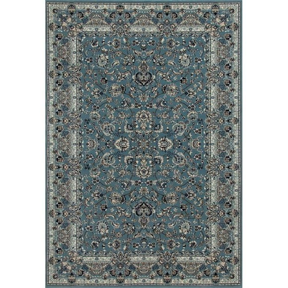 7 x 10 Pieds Kensington Collection Intemporel Tissé Zone Tapis&44; Bleu Moyen