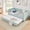 Cyan, variant on Twin Daybed with Pull-Out Trundle, Gingham Upholstered 3-in-1 Convertible Sofa Bed, Side Storage Pockets, Multi-Functional Guest Room Couch, Pink
