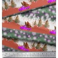 thumbnail image 2 of Soimoi Green Cotton Voile Fabric Car & Pine Tree Nature Decor Fabric Printed Yard 56 Inch Wide, 2 of 5