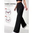 thumbnail image 4 of Women High Waist Straight Leg Pants Tummy Control Stretch Casual Work Trousers, 4 of 4