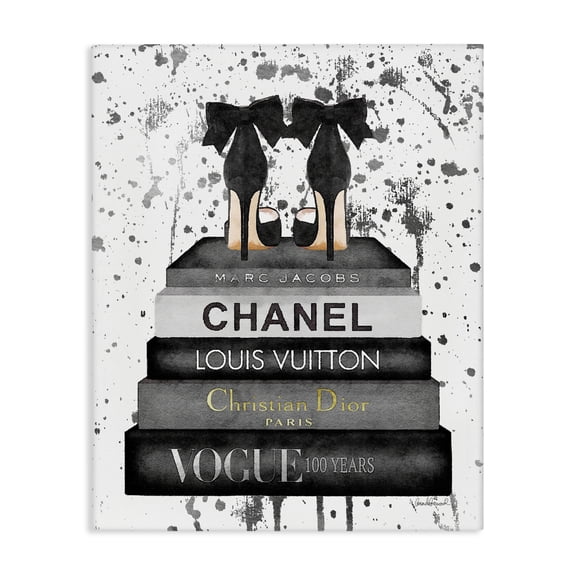 Stupell Industries Traditional Glam Fashion Books & Heels Canvas Art, 24 x 30, by Amanda Greenwood