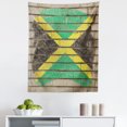 thumbnail image 1 of Jamaican Tapestry, Flag on the Wall Illustration with Chalk Effect Old Bricks Grunge Design Caribbean, Fabric Wall Hanging Decor for Bedroom Living Room Dorm, 5 Sizes, Multicolor, by Ambesonne, 1 of 1