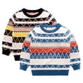 thumbnail image 5 of Esaierr kids Boys Pullover Sweater Toddler Long Sleeve Sweater Knit Sweater Fall Winter Warm Clothes for 5-12Y, 5 of 5