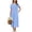 Light Blue, variant on Cotton Nightgowns for Women Long Night Gown Short Sleeve Sleepdress Victorian Sleepwear Nightdress with Pockets
