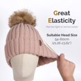 thumbnail image 4 of FURTALK Womens Winter Knitted Beanie Hat with Faux Fur Pom Warm Knit Skull Cap Beanie for Women, 4 of 6
