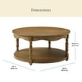 thumbnail image 3 of Pioneer Woman Helen Round Coffee Table, Heirloom Brown, 3 of 8
