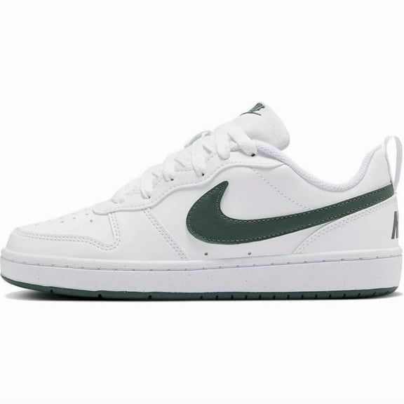 Nike Court Borough Low Recraft Big Kids' Shoes Color: White Vintage Green Size: 4.5