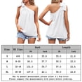 thumbnail image 2 of Camiseta sin mangas para mujer camiseta suave con cuello de un hombro para mujer para ir de compras (blanco L) FLhrweasw Para estrenar, 2 of 7