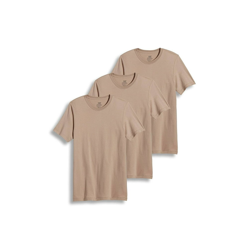 Jockey Jockey Men's TShirts Classic Crew Neck 3 Pack, tan, M