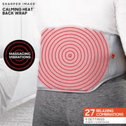 Sharper Image Calming Heat Back Wrap with Relaxing Vibrations, Gray