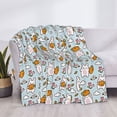 thumbnail image 3 of Yiaed Cute Rabbit Hold Carrot Print Blanket Throw Blanket Soft Cozy Flannel Blanket for Home Bed Sofa Couch Chair-40"x30", 3 of 6