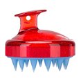thumbnail image 2 of Cepillo de champú ador pa cabelludo, cepillo de manual pa cabelludo [húmedo y seco], rojo Colcomx cepillo de silicona para champú, 2 of 8