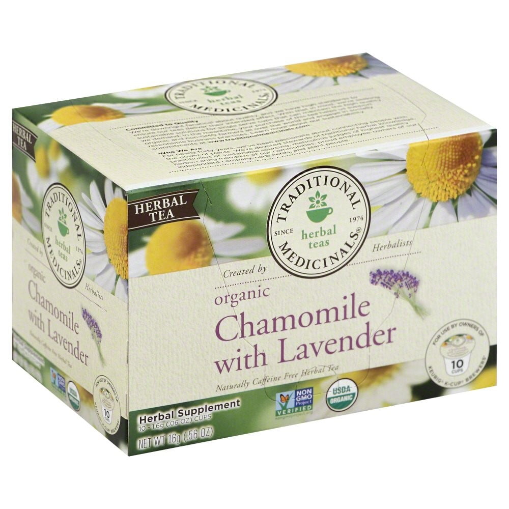 Traditional Medicinals 10 Piece Chamomile Lavender Single Tea Walmart