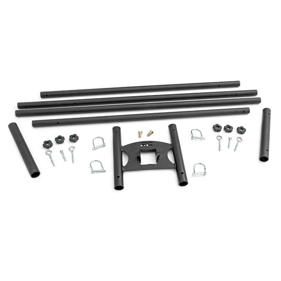 Rough Country Universal 2" Hitch Dual Flag Pole Holder w/ Flag Poles - 117504