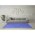 thumbnail image 3 of Ahgly Company Machine Washable Indoor Rectangle Solid Blue Modern Area Rugs, 5' x 8', 3 of 4