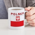 thumbnail image 4 of CafePress - Polish Falcon Flag With Polska Mug - 11 oz Ceramic Mug - Novelty Coffee Tea Cup, 4 of 4
