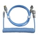 thumbnail image 2 of USB a Cable, Cable de resorte en , Cable de carga rápida para juegos, doble funda con enchufe de aviación DIY, para mecánico Azul Yotijar Cable espiral en espiral, 2 of 7