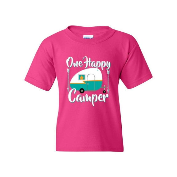 IWPF - Big Girls T-Shirts and Tank Tops - ONE HAPPY CAMPER