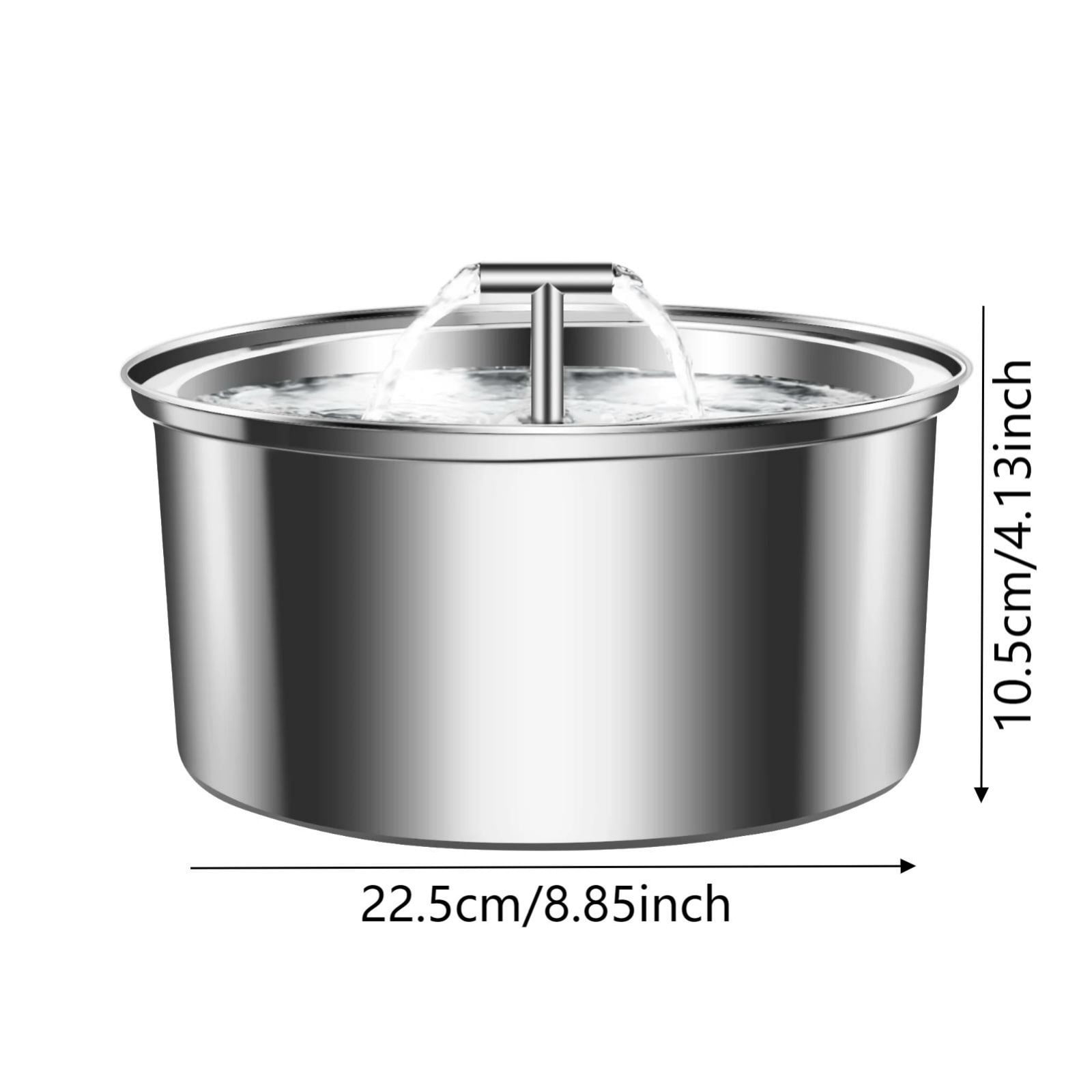 CHIKANSTORE Cat Water Fountain Stainless Steel,Intelligent Pet Water Dispenser with Automatic Circulating Water Large-Capacity Water Feeder for Cats And Dogs(3.2L/108oz)