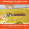 thumbnail image 5 of (2 pack) IMUSA Chef WL Stainless Steel Ice Cream Scoop with Wood Look Handle, 5 of 9