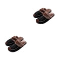 thumbnail image 1 of Minnieouse Zapatillas de casa, suministros de invierno, zapatos cálidos, accesorios impermeables para el hogar, calentador de estilo coreano, Negro 29 (43-44) 2piezas, 1 of 6
