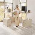 thumbnail image 4 of Scranton & Co Engineered Wood 72W Standing L Desk with Drawers in Natural Elm, 4 of 8