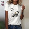 thumbnail image 1 of T-Shirt Mode Adorable Hello Kitty Impression 3D Femmes Dames Filles Dessin Animé Harajuku Col Rond Manches Courtes Unisexe Hauts et T-Shirts d'Été 5TG ZR, 1 of 6