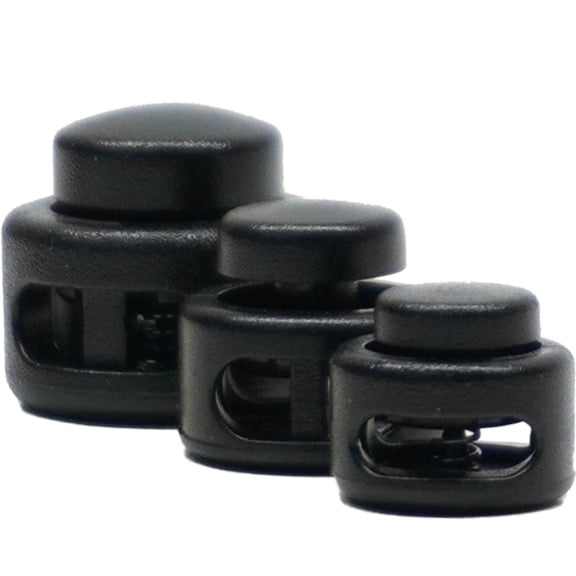 Double Hole Adjustable Cord Lock for Hoodies Shoelaces Drawstring and Paracord 2mm - 5 pack