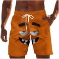 thumbnail image 5 of Yaoyar Mens Beach Shorts Cute Funny Face Summer Swim Trunks Novelty Beachwear Summer Sports Vacation Drawstring Shorts with Pockets, 5 of 5