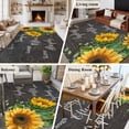 thumbnail image 5 of Yellow Sunflowers Area Rugs 8'x10', Washable Small Throw Rugs for Living Room Patio, Farmhouse Floral Rustic Leaves Dark Grey Indoor Outdoor Rug Non-Slip Low Pile Carpet Runner Reversible Floor Mats, 5 of 8