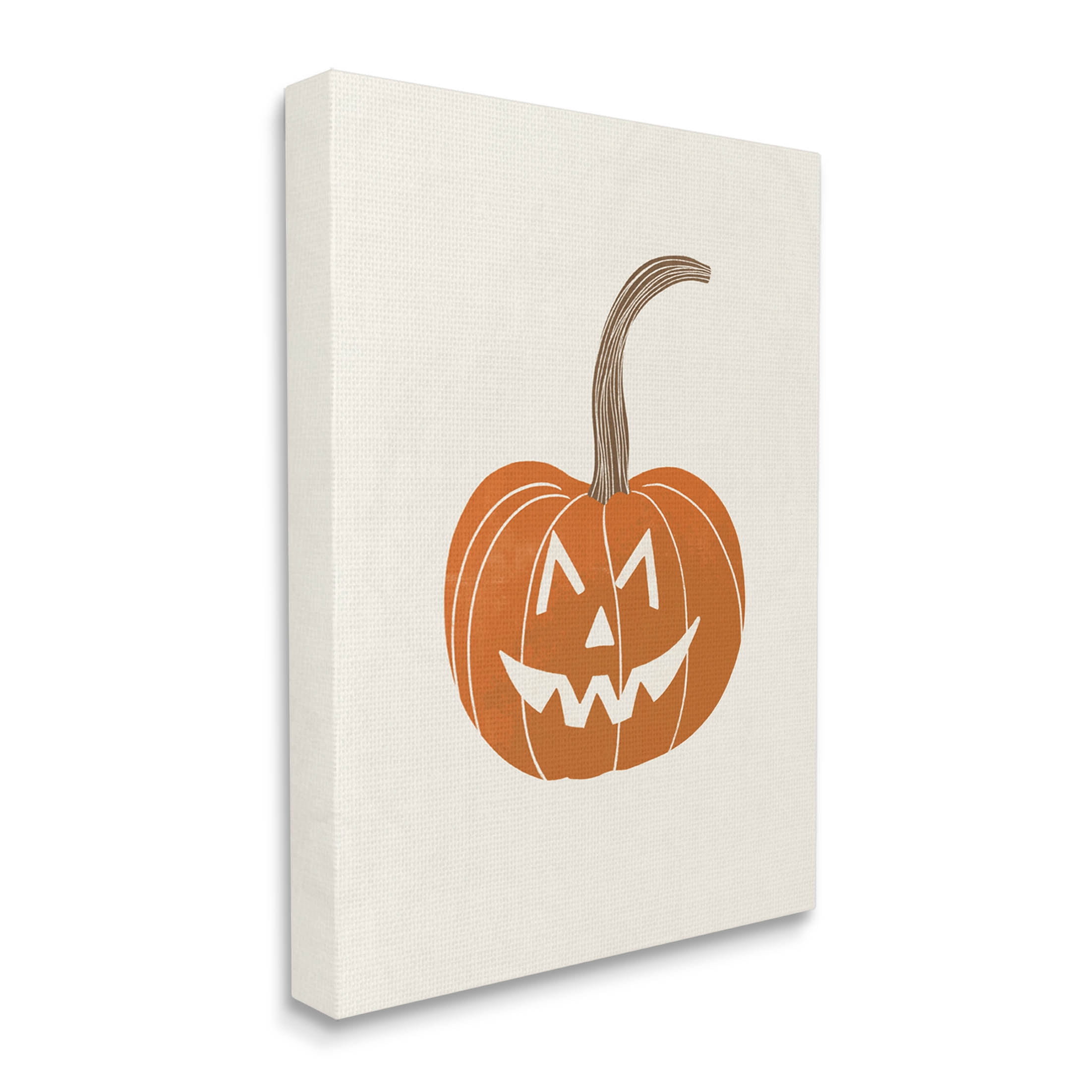 Stupell Industries Happy Jack-o-Lantern Smile Graphic Art Gallery Wrapped Canvas Print Wall Art, Design by Taylor Shannon Designs