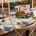 thumbnail image 5 of Placemats Set of 2 - 13x19 Inch, Blue White Pumpkins Fall Non-Slip Washable Place Mats for Dining Table, Thanksgiving Eucalyptus Farmhouse Polyester & Linen Blend Table Mats for Kitchen Party Holiday, 5 of 9