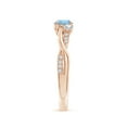 thumbnail image 3 of ANGARA Natural Nature Inspired Aquamarine & Diamond Twisted Vine Ring in 14K Rose Gold for Women (Size-5mm) | March Birthstone, Birthday, Anniversary, Jewelry Gift for Women | Natural Aquamarine Ring, 3 of 9