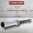 thumbnail image 2 of 7ft Olympic Barbell Bar for Weightlifting, 2 Inch 45 lb Barbell for Squats, Deadlifts, Presses, Rows, Curls, Weight Bars for lifting,500LBS Capacity Available,Black, 2 of 7